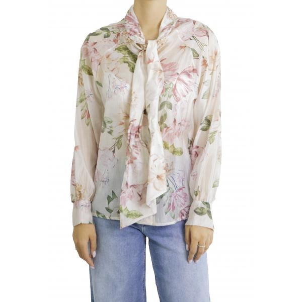 Camicia fantasia con fiocco